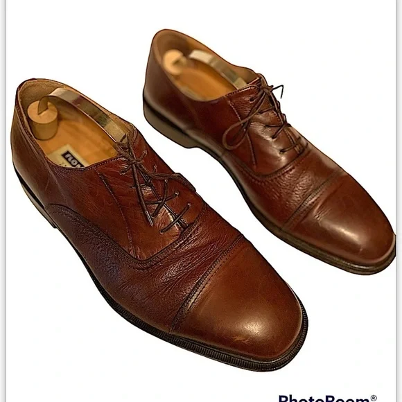 Florsheim Men CORBETTA Cap Toe Oxford Shoes in Size 9 D Cognac. - Picture 2 of 9